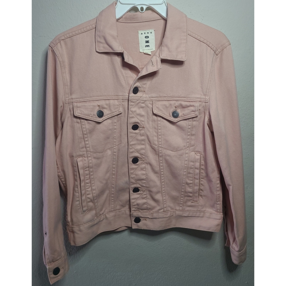 Aeropostale NWT pink jean jacket Size S